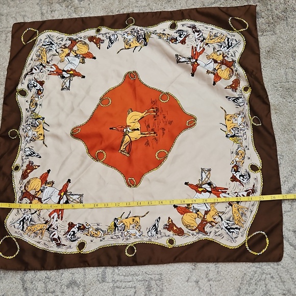 Equestrian Hunt Themed Silk Scarf - Picture 12 of 12